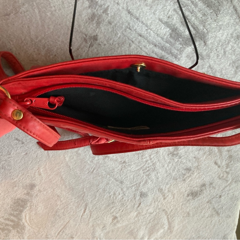 Red Leather Shoulder or Crossbody Bag | Unbranded - Picture 12 of 15